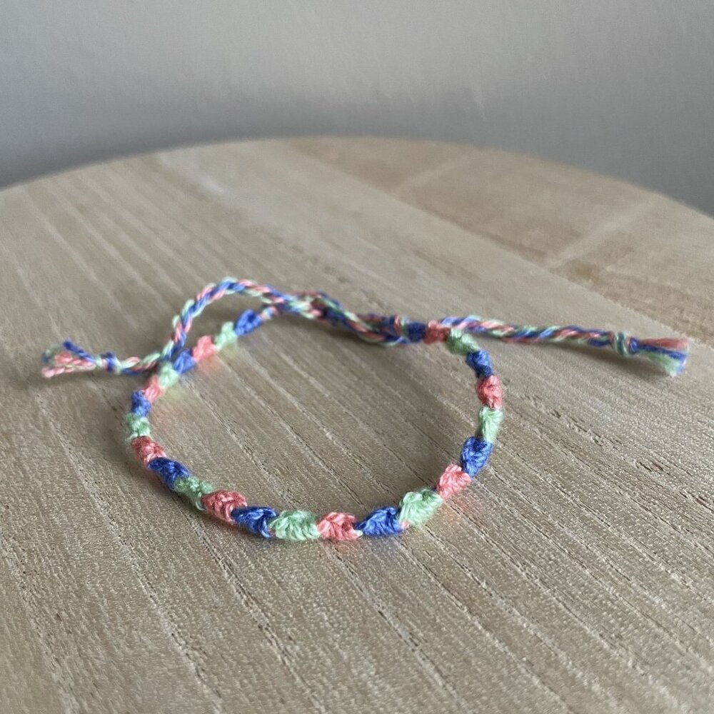 Doris Bracelet, anklet, trendy, comfortable, tie, embroidery thread, woven, gift